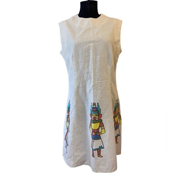 Vintage 70’s Cream Linen Dress - Picture 10 of 16